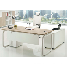 Table de meuble de bureau en mélamine avec pied en métal pour bureau de bureau utilisé par le directeur (JO-5010)